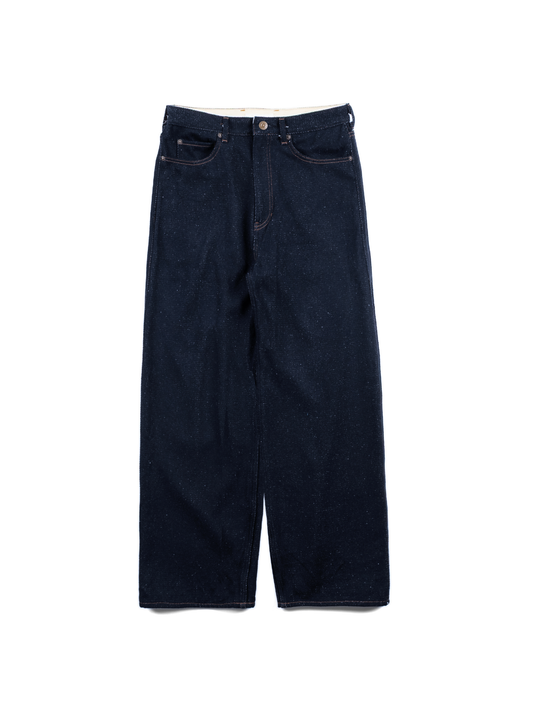 SILK NEP DENIM PANTS|DARK NAVY
