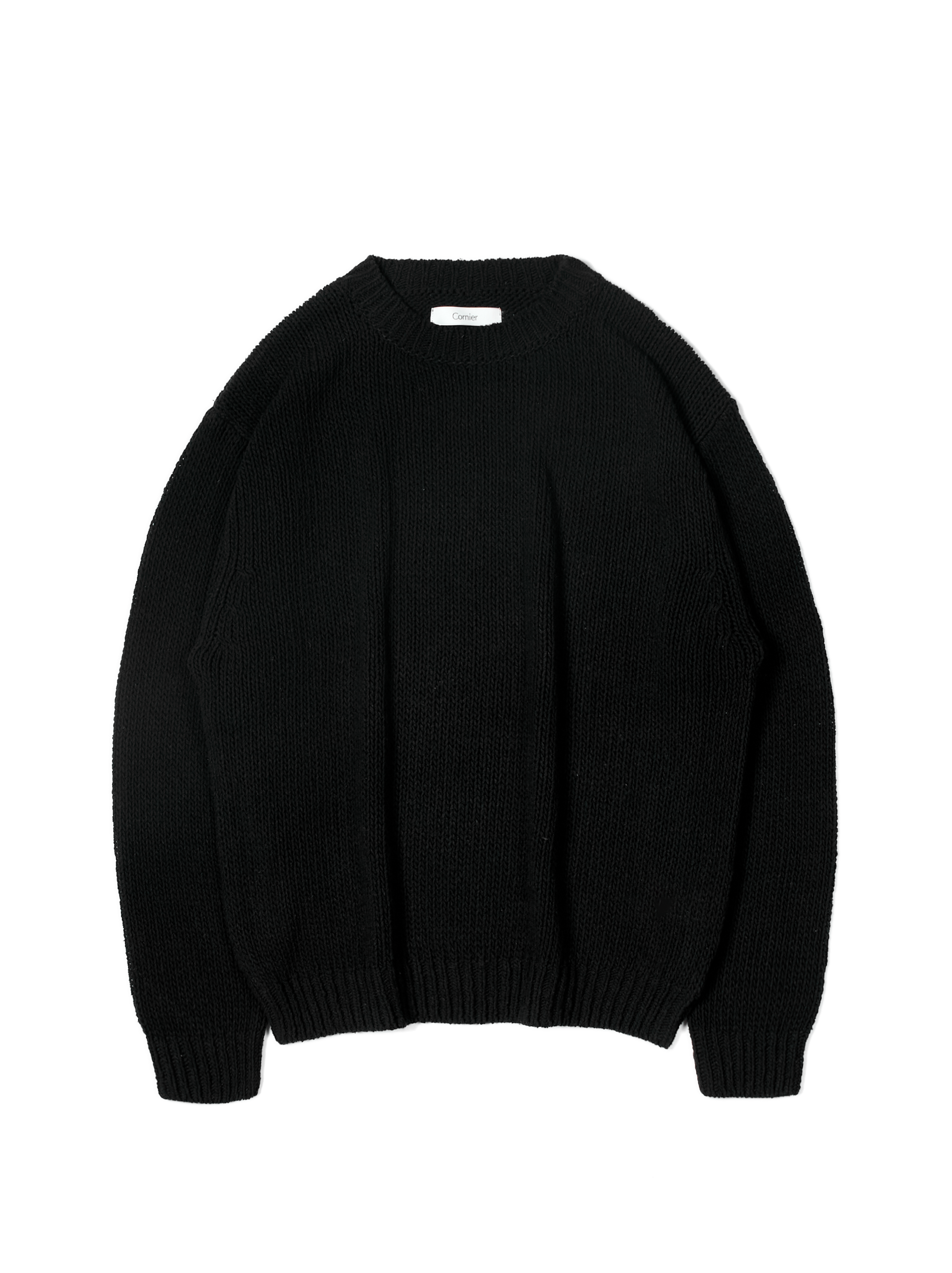 Cornier コルニエ SILK HEAVY SWEATER 26ss SILK HEAVY SWEATER｜BLACK – Cornier
