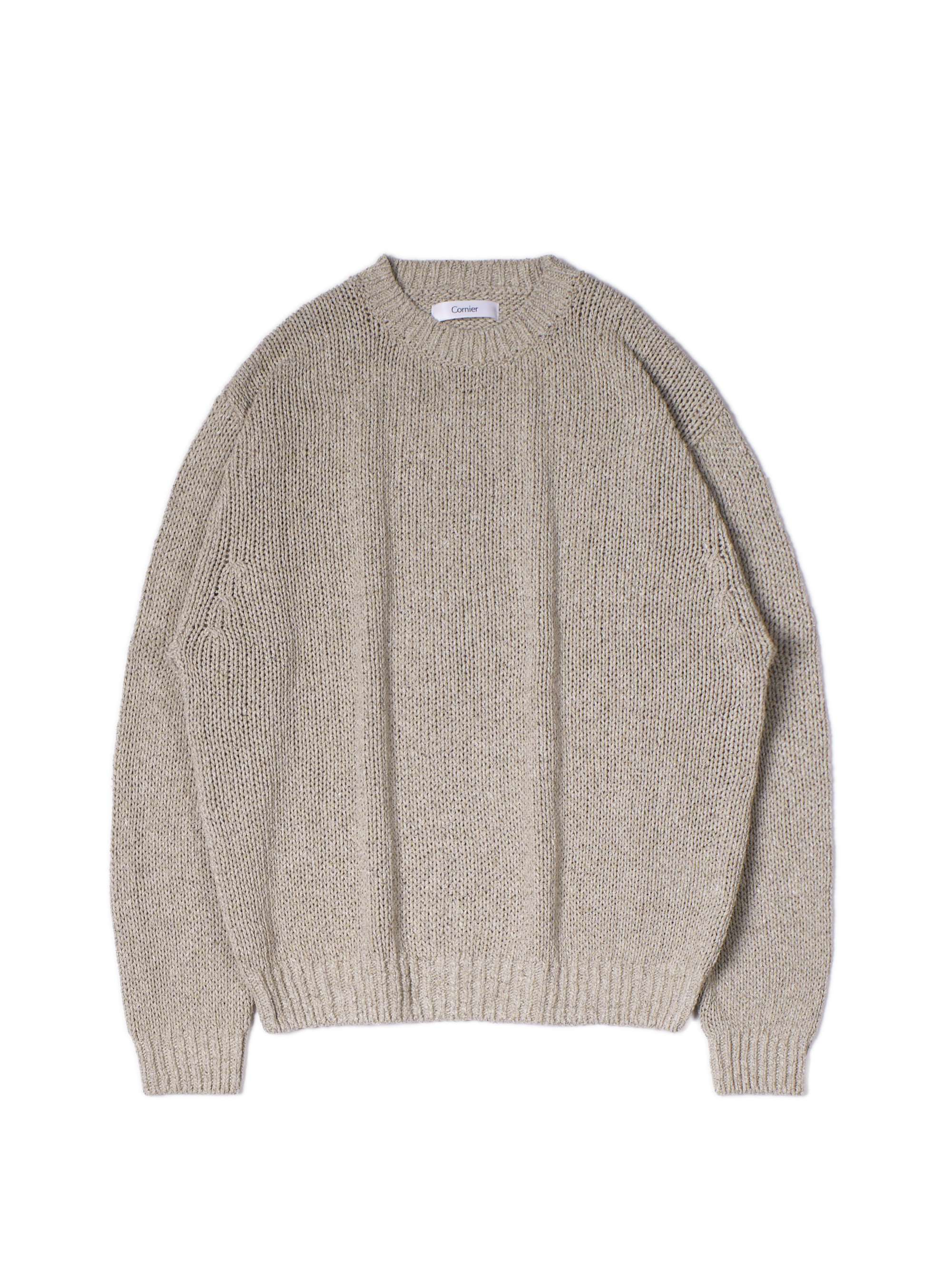 Cornier コルニエ SILK HEAVY SWEATER 26ss SILK HEAVY SWEATER｜SAND BEIGE – Cornier