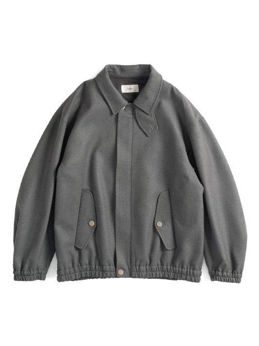 Super130's WOOL DOUBLE CLOTH BLOUSON|LIGHT GRAY