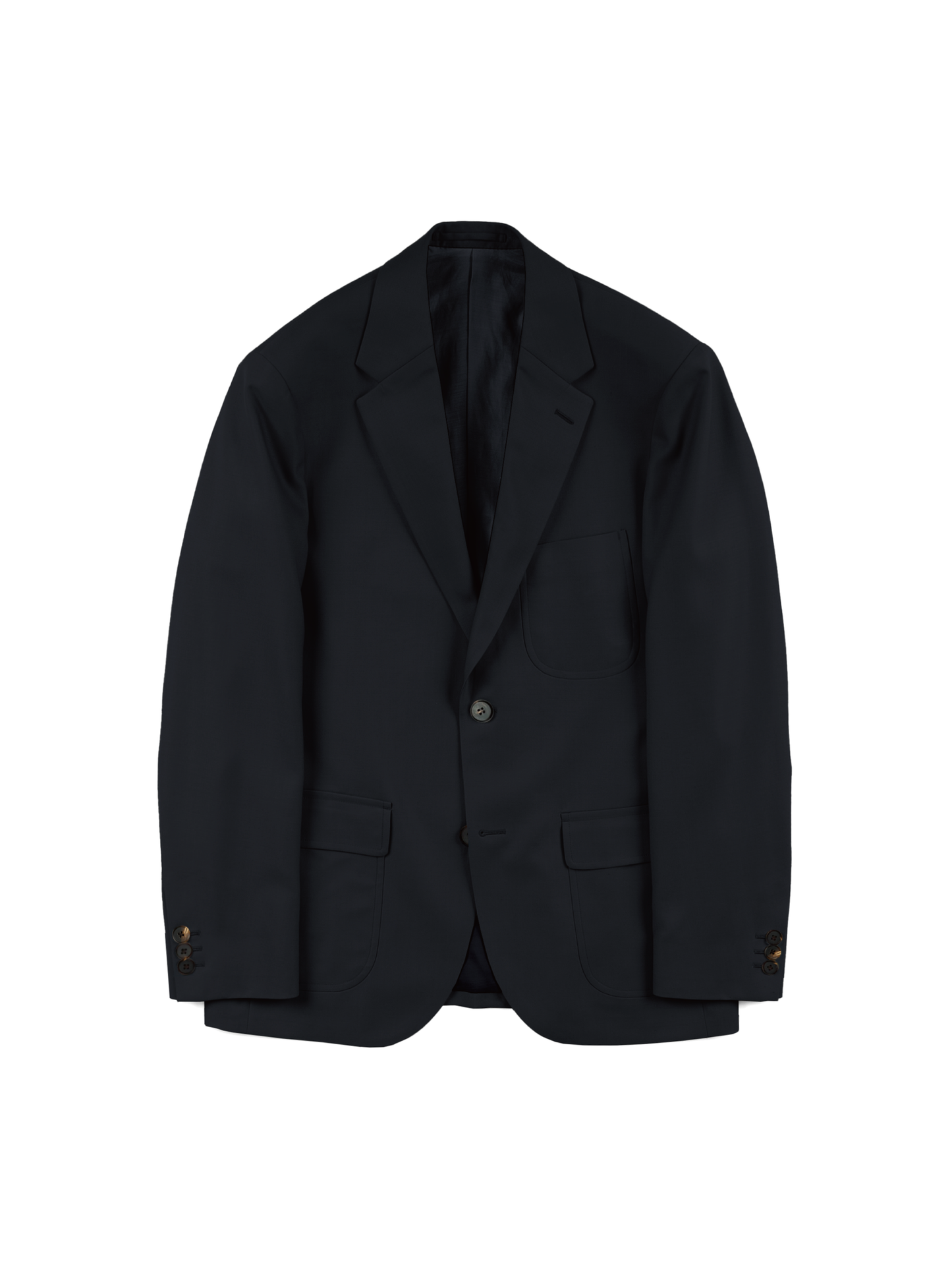 Super160's WOOL KID MOHAIR TROPICAL TAILORED JACKET|DARK NAVY