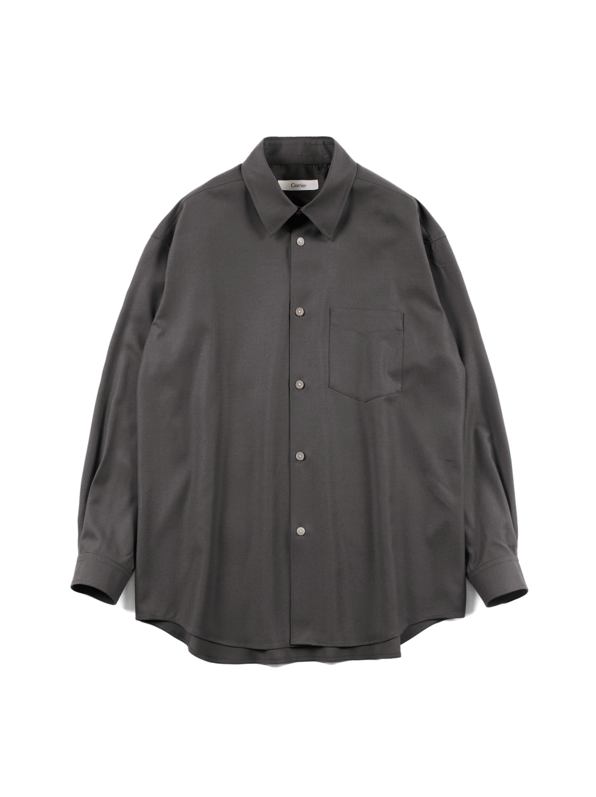 Super160's WOOL LIGHT MILLED SHIRTS|MOCHA – Cornier Super160's WOOL LIGHT MILLED SHIRTS|MOCHA – Cornier
