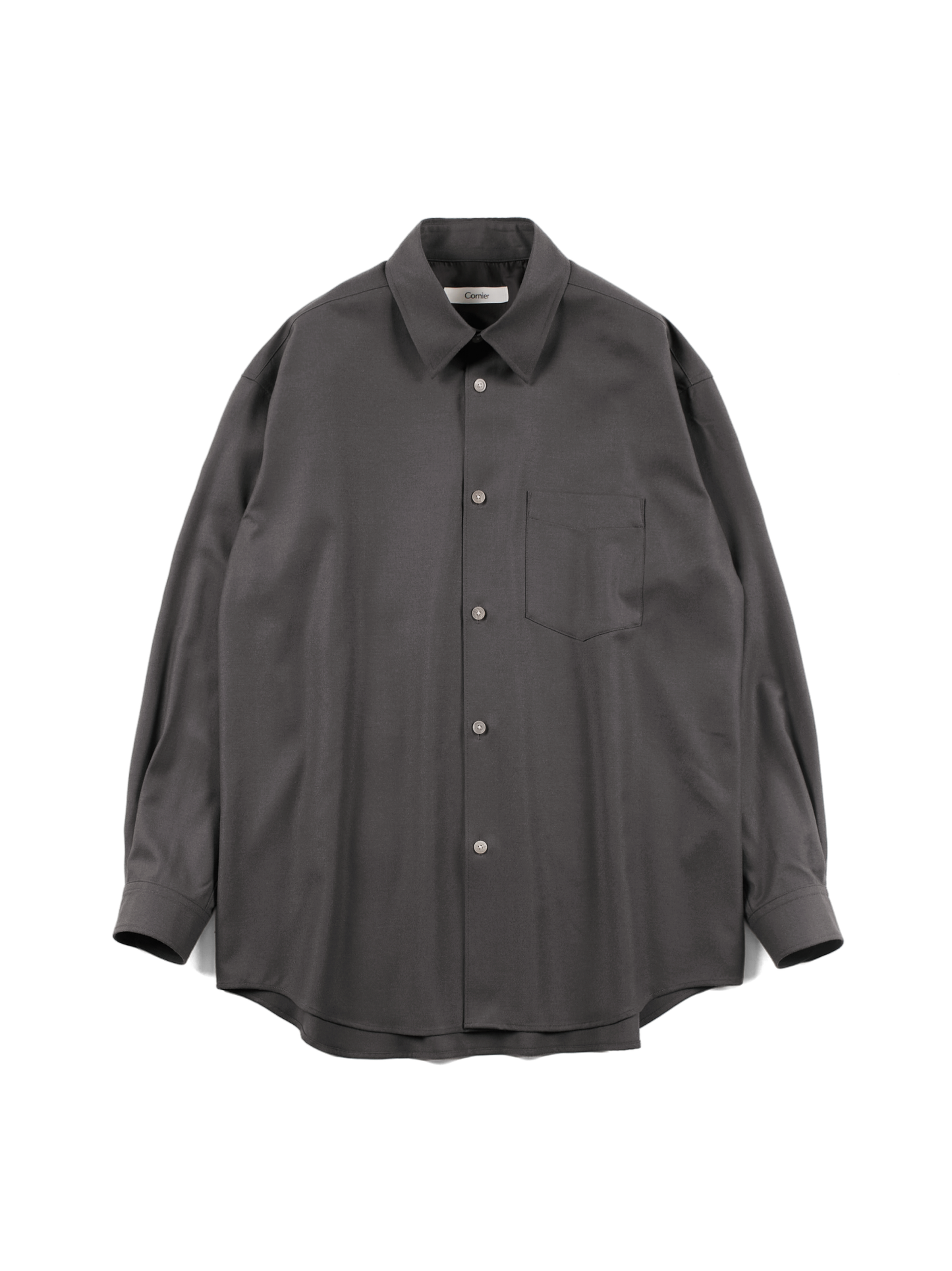 Super160's WOOL LIGHT MILLED SHIRTS|MOCHA