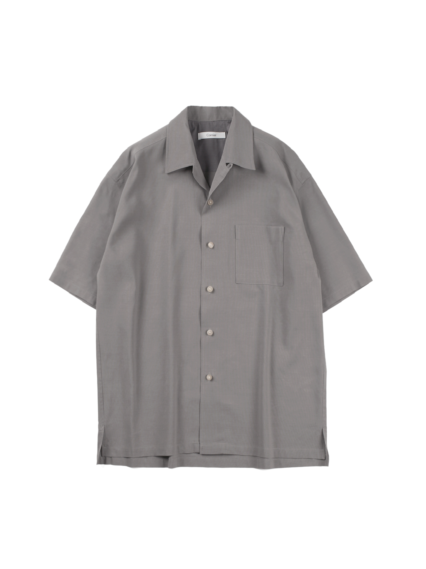 Super160's WOOL/ PAPER HALF SLEEVE SHIRTS|GRAY