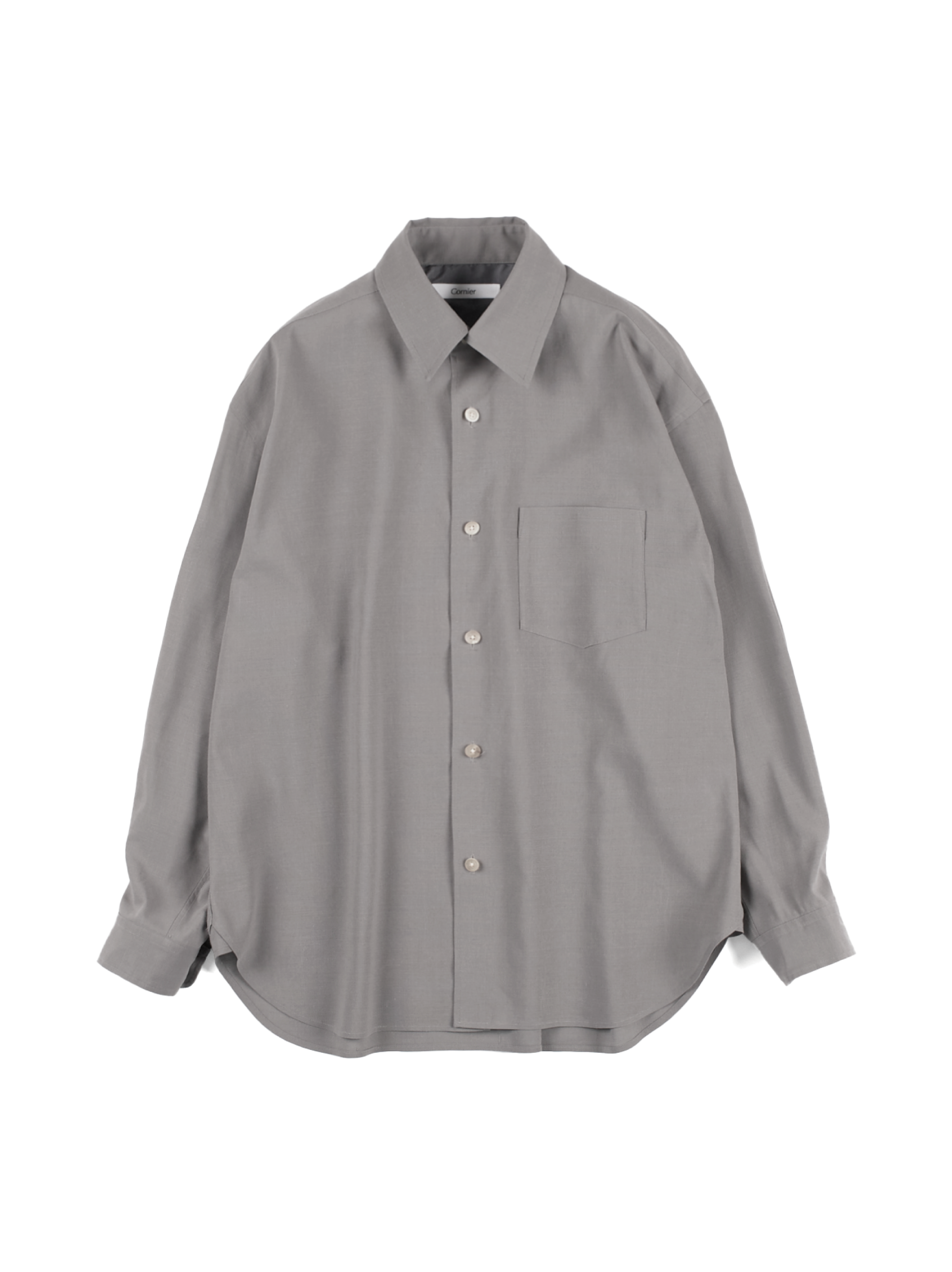 Super160's WOOL/PAPER SHIRTS|GRAY – Cornier Super160's WOOL/PAPER SHIRTS|GRAY – Cornier