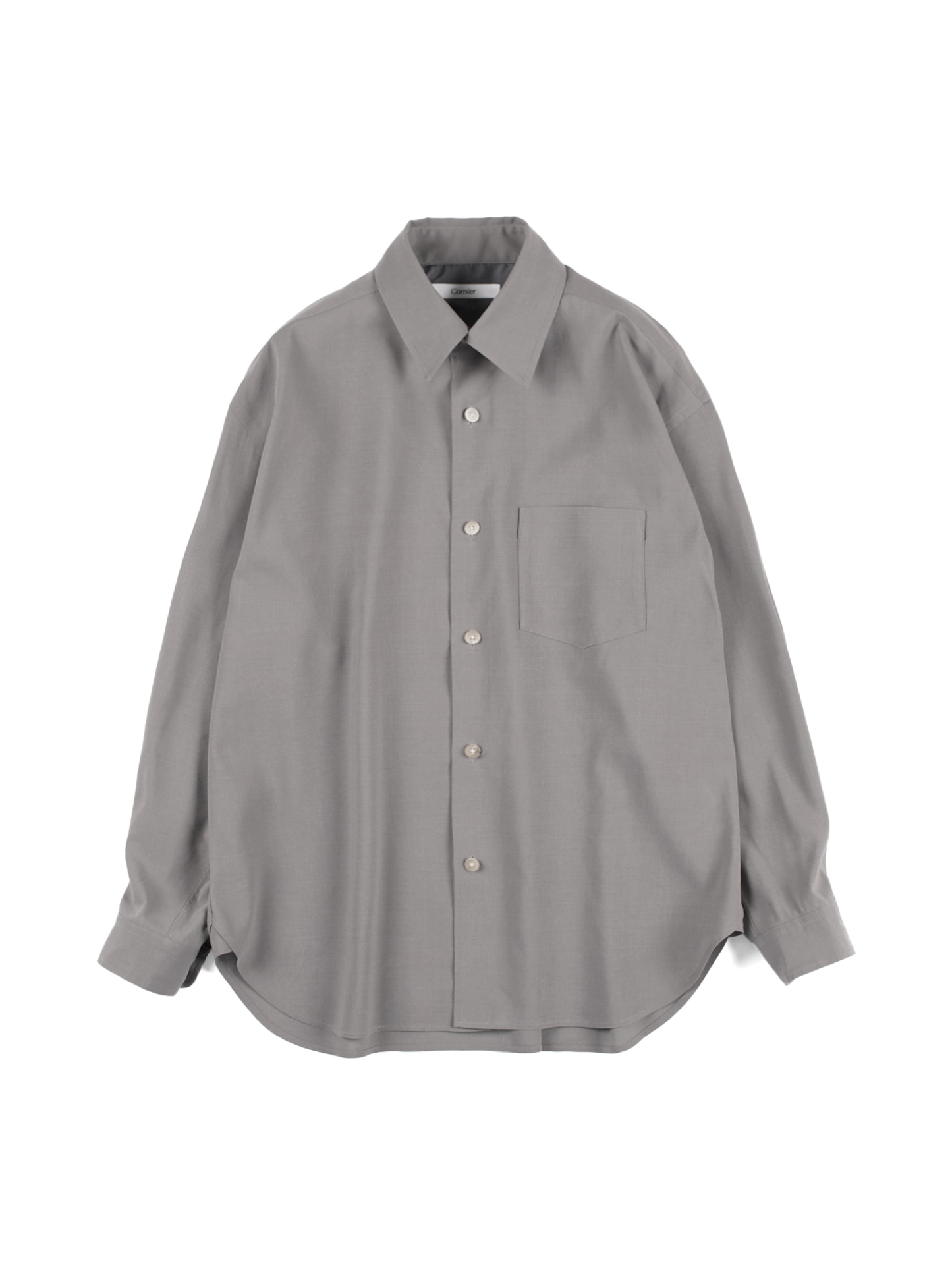 Super160's WOOL/PAPER SHIRTS|GRAY