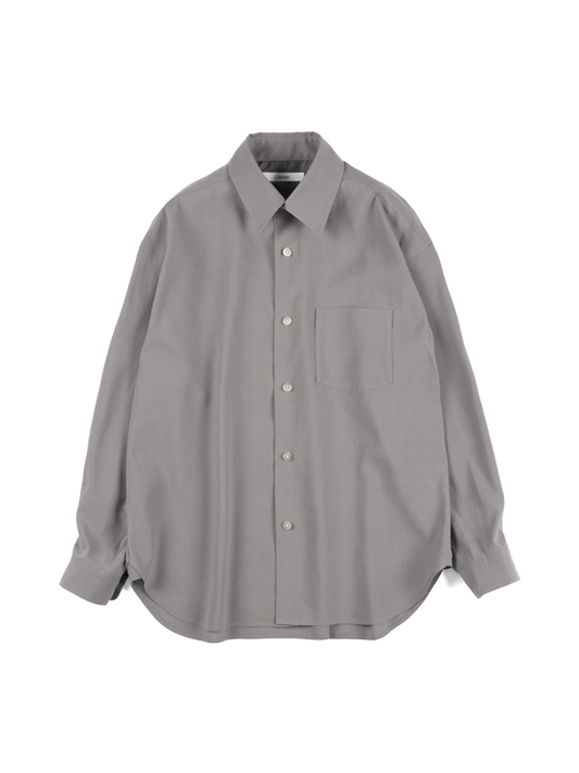 Super160's WOOL/PAPER SHIRTS|GRAY