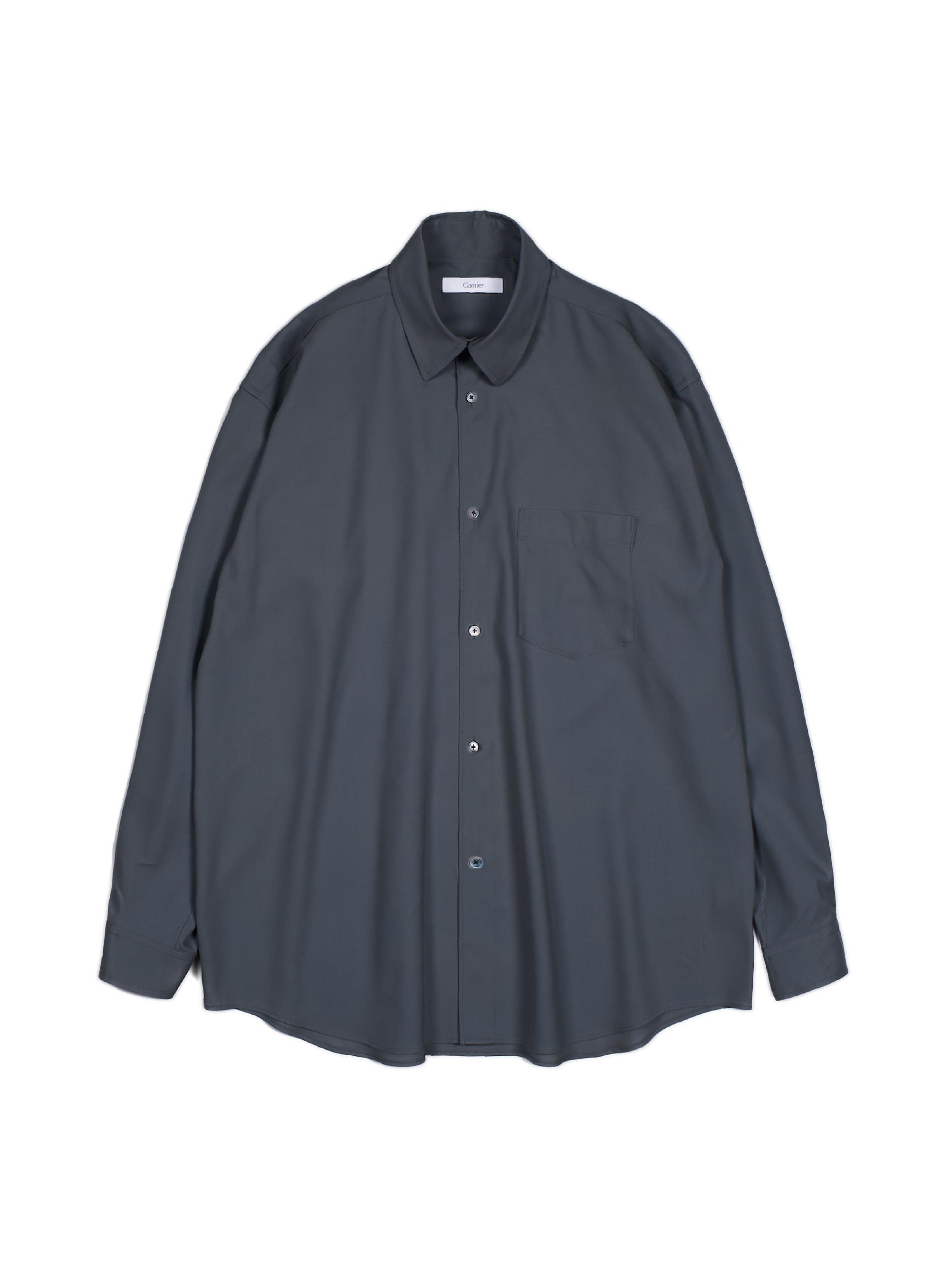 トップス cornier Super180's WORSTED WOOL SHIRTS Super180's WORSTED WOOL SHIRTS｜M.GRAY – Cornier
