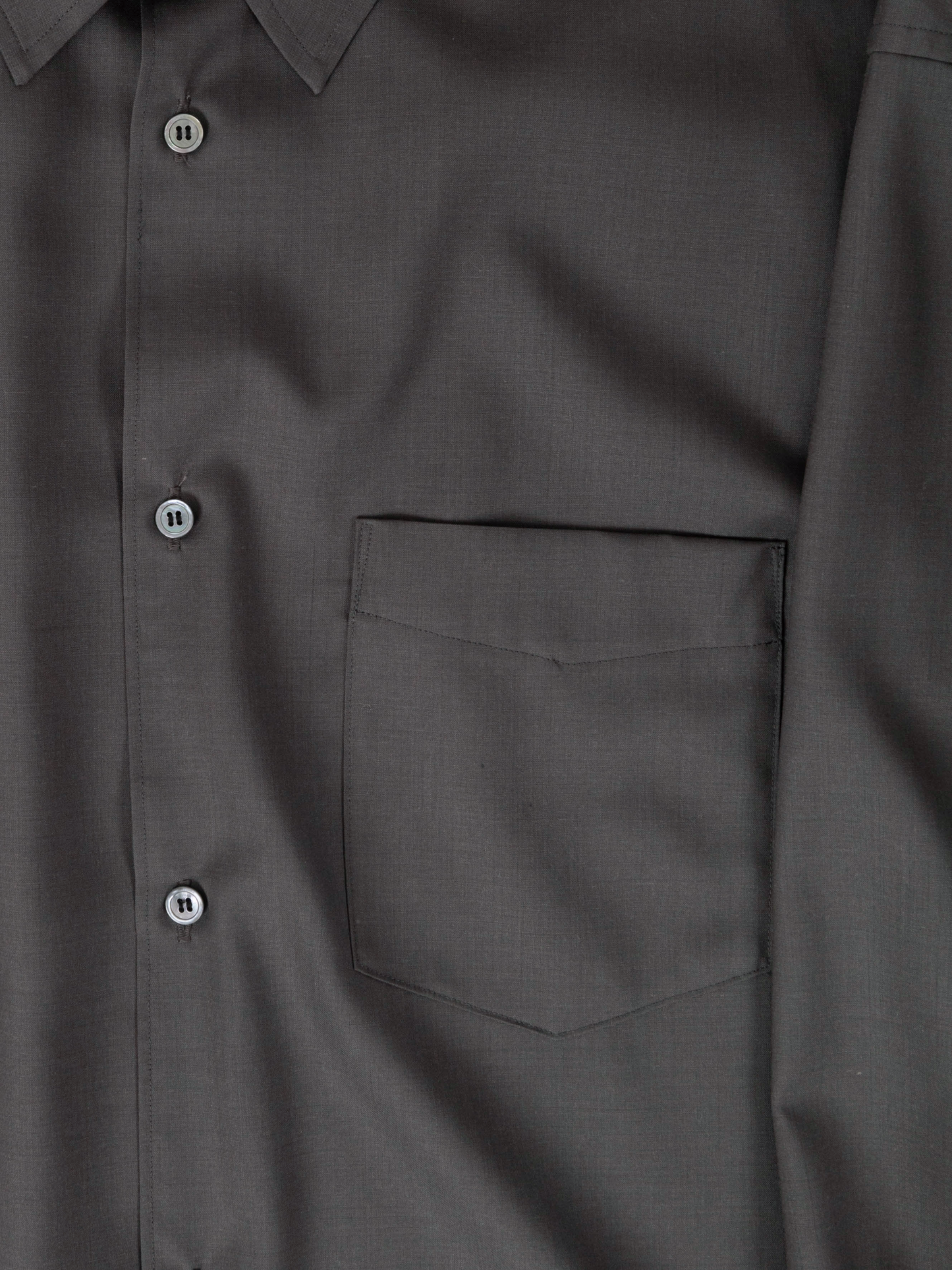 WORSTED WOOL SHIRTS|CHARCOAL