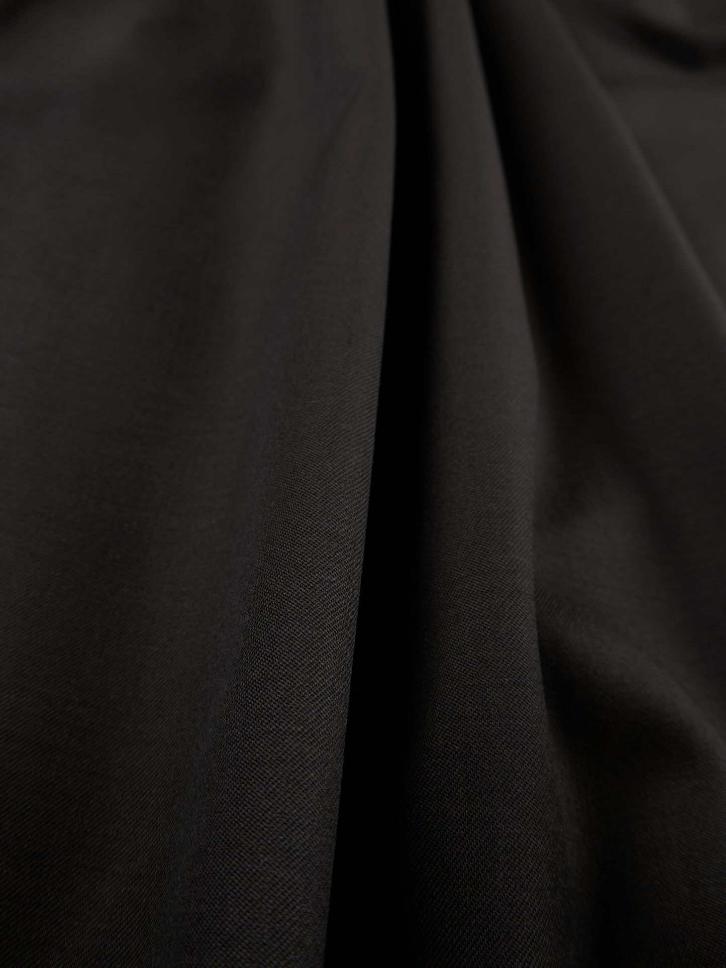 Super130's WOOL CHAMBRAY GABARDINE SHIRTS|BLACK BROWN