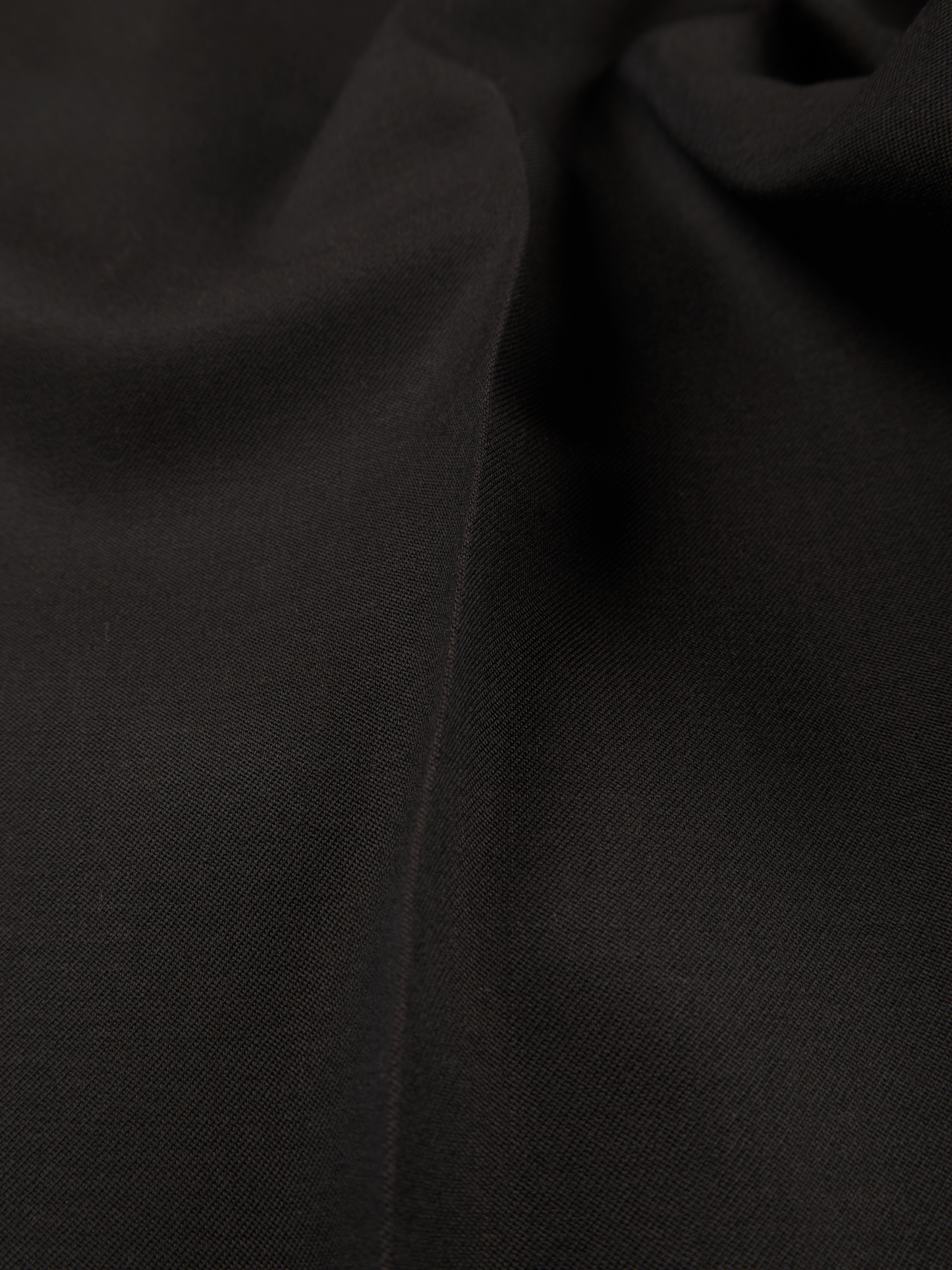 Super130's WOOL CHAMBRAY GABARDINE SLACKS|BLACK BROWN