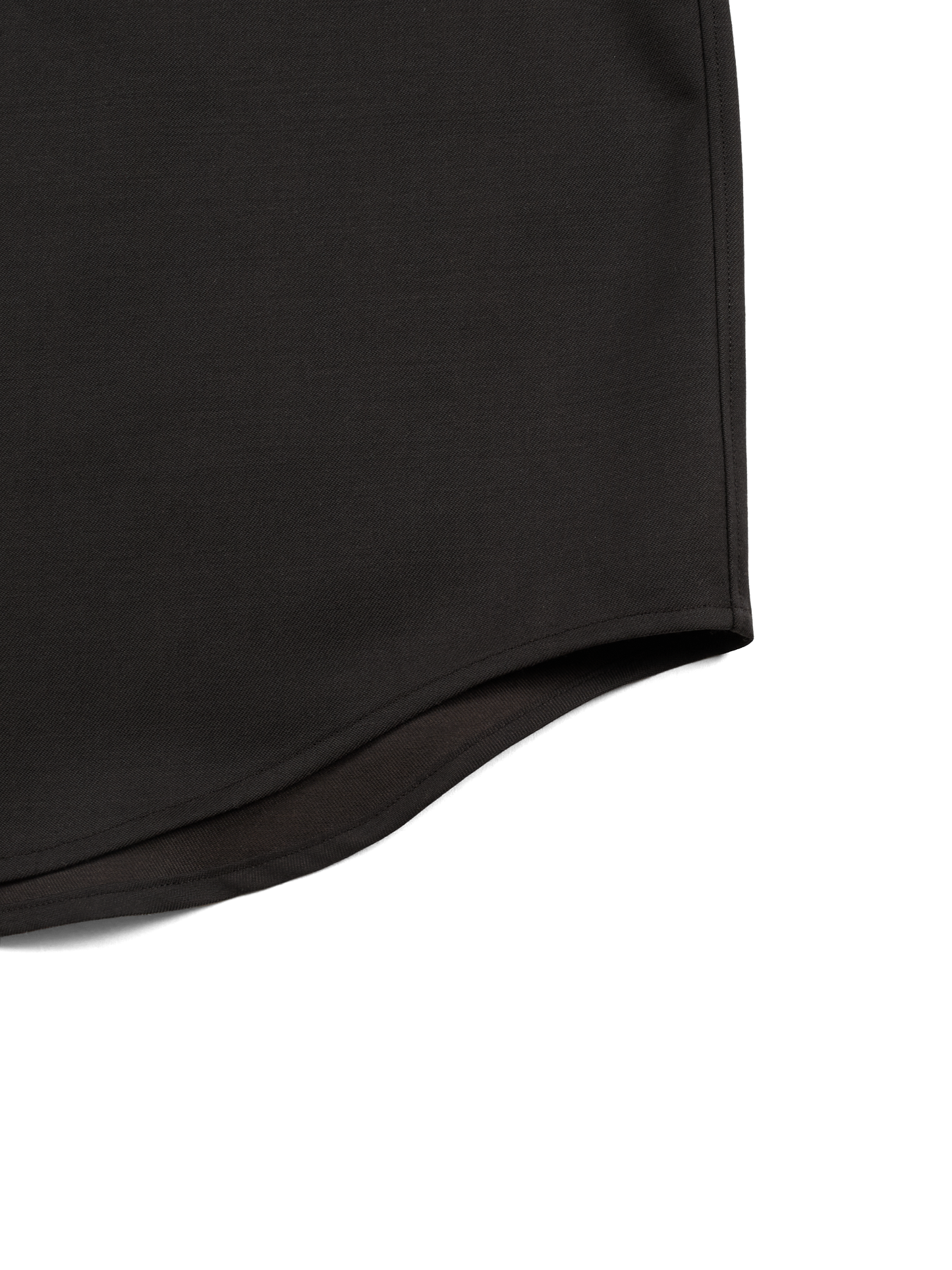 Super130's WOOL CHAMBRAY GABARDINE SHIRTS|BLACK BROWN
