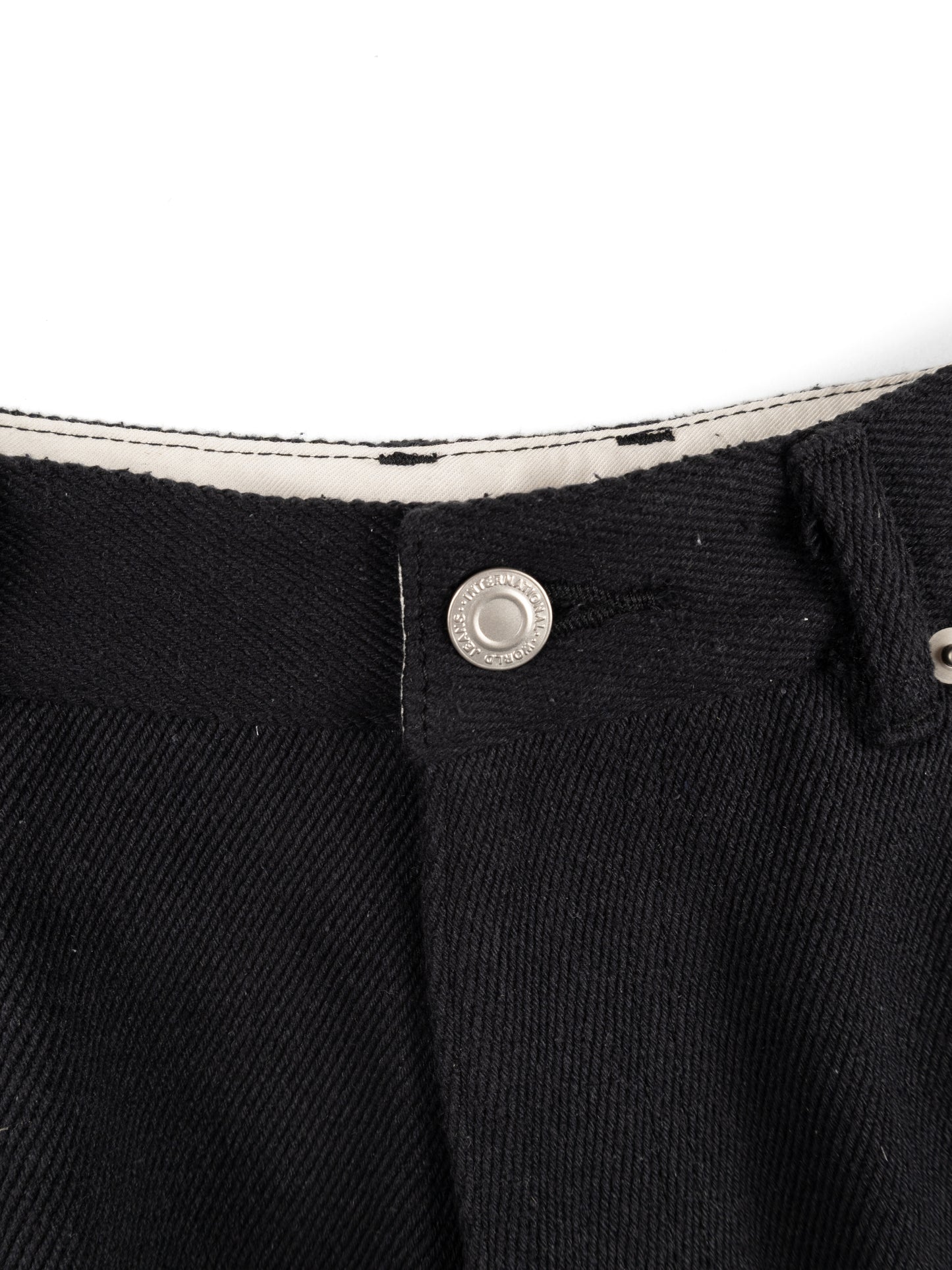 SILK NEP DENIM PANTS for WOMEN|BLACK