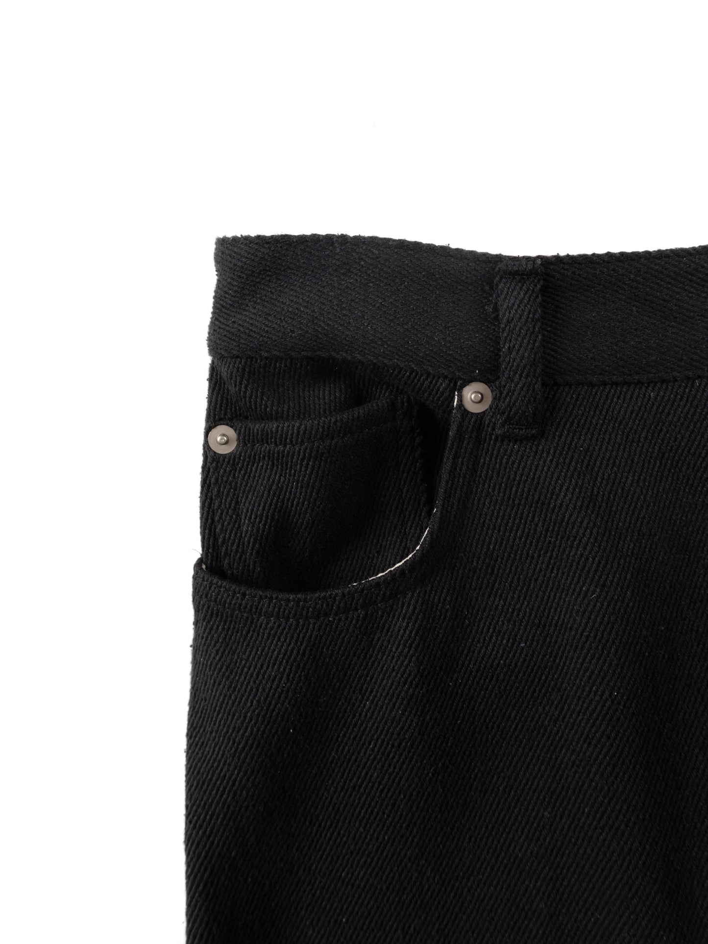 SILK NEP DENIM PANTS for WOMEN|BLACK