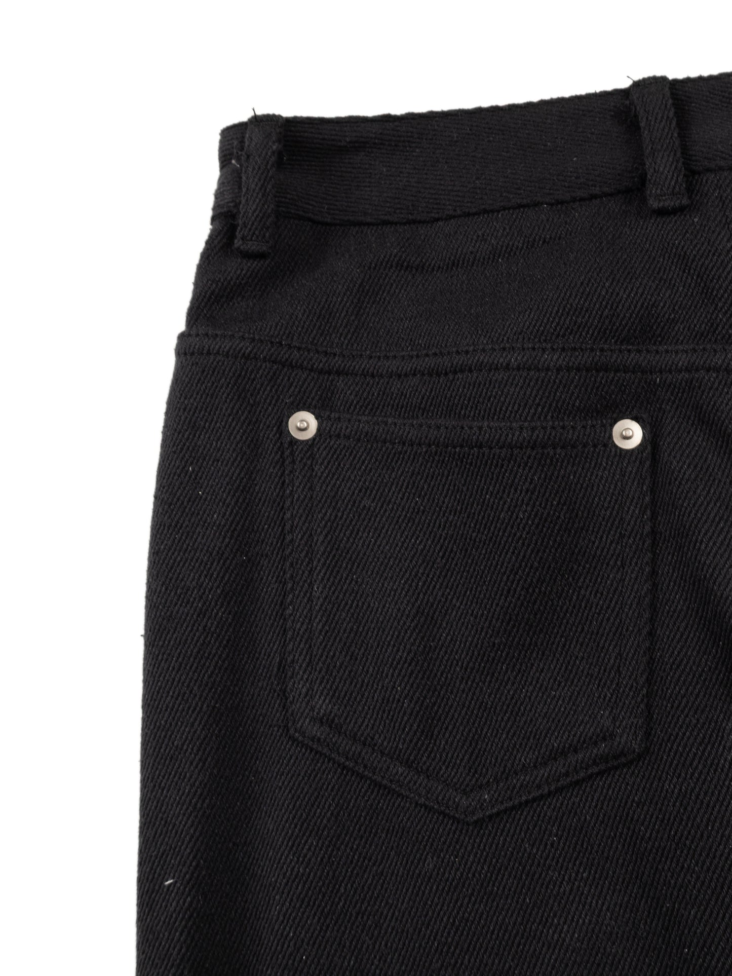 SILK NEP DENIM PANTS for WOMEN|BLACK