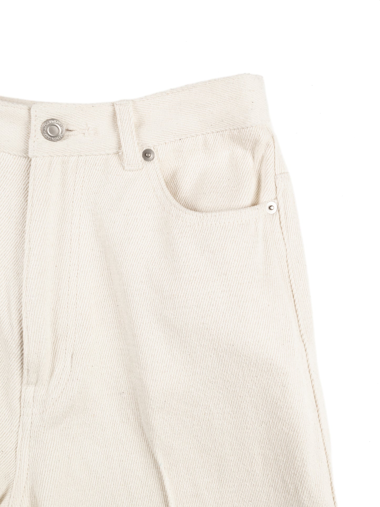 SILK NEP DENIM PANTS for WOMEN|WHITE