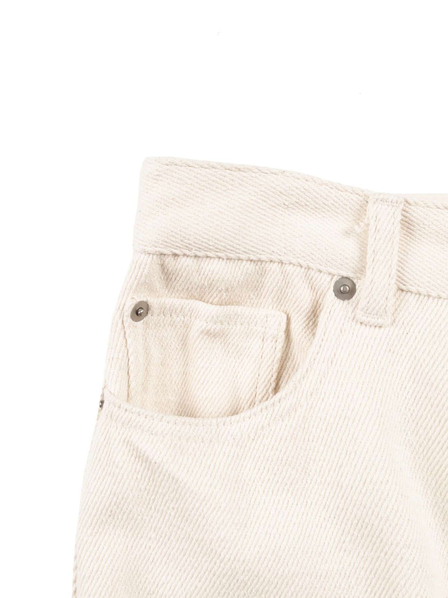 SILK NEP DENIM PANTS for WOMEN|WHITE