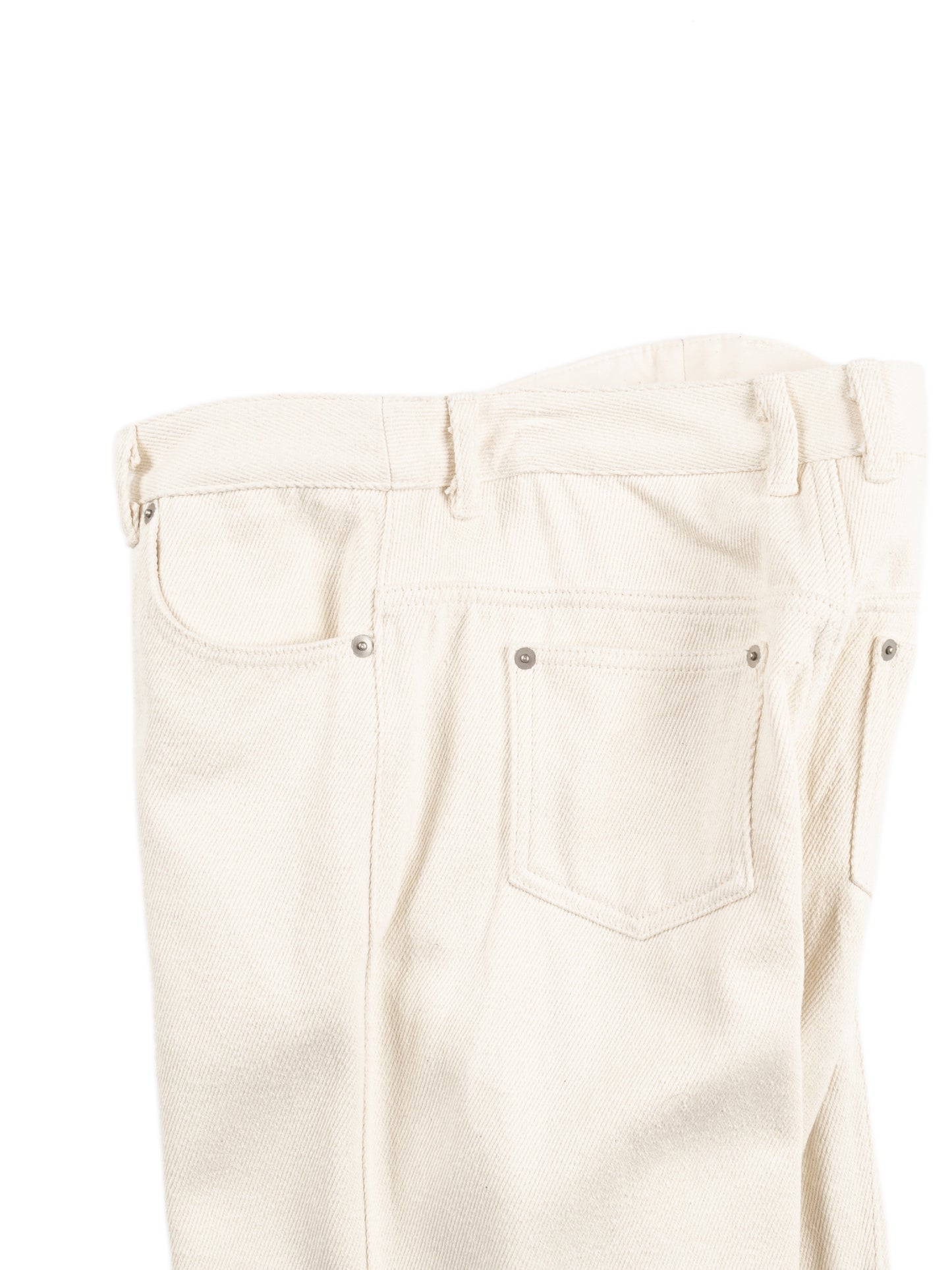 SILK NEP DENIM PANTS for WOMEN|WHITE