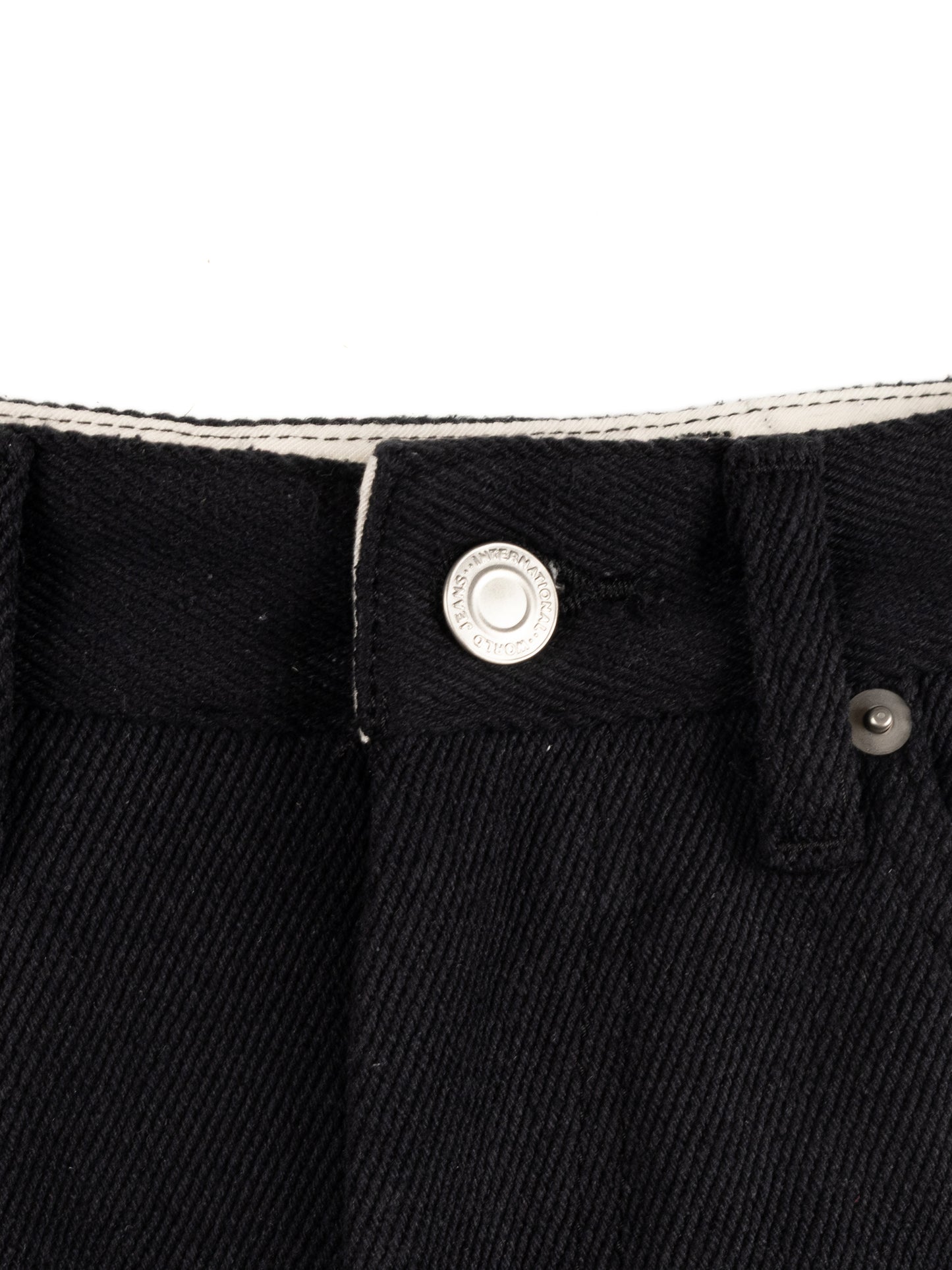 SILK NEP DENIM PANTS|BLACK