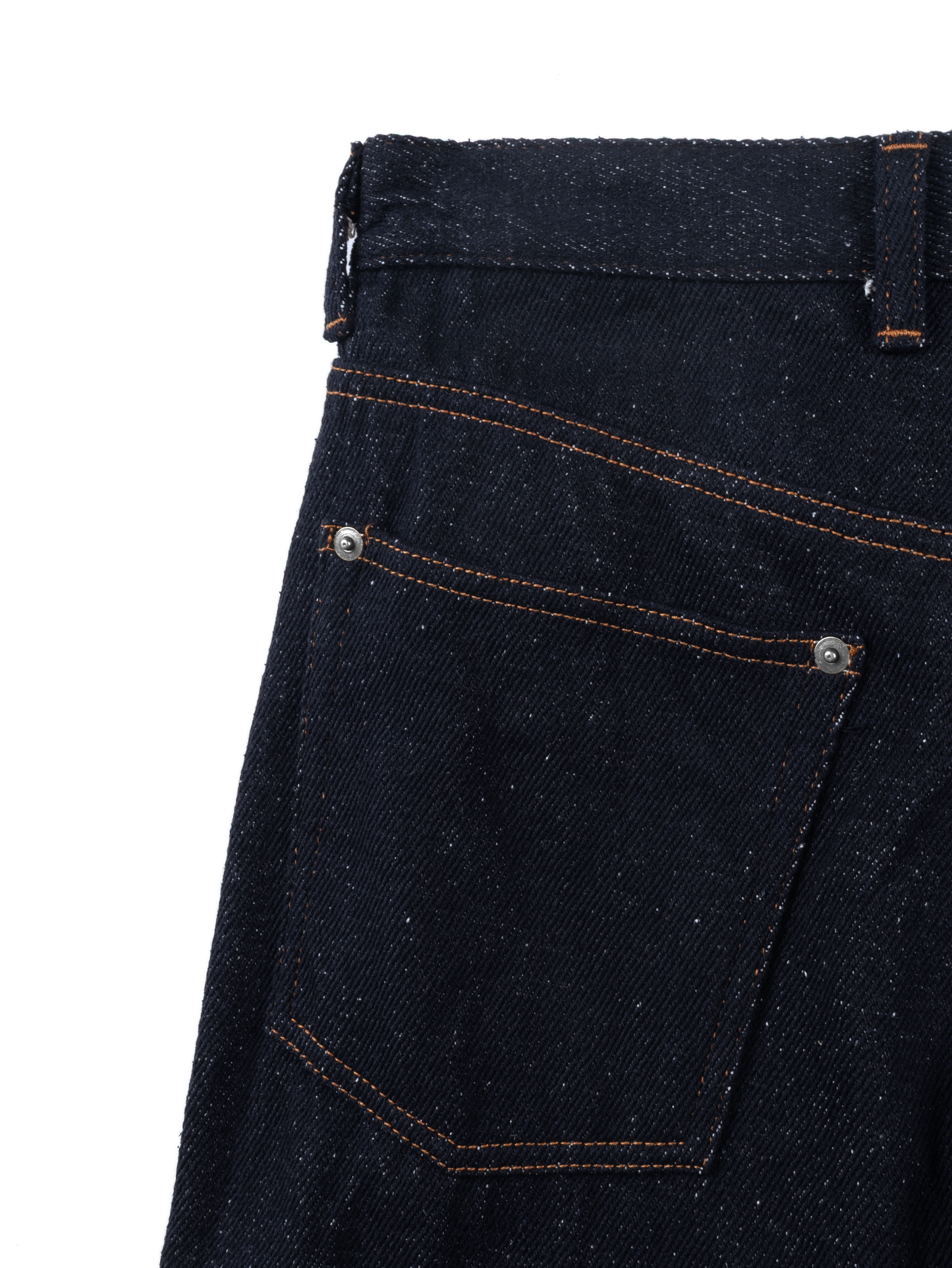 SILK NEP DENIM PANTS|DARK NAVY