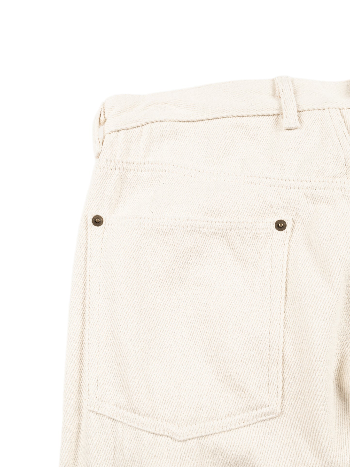 SILK NEP DENIM PANTS|WHITE