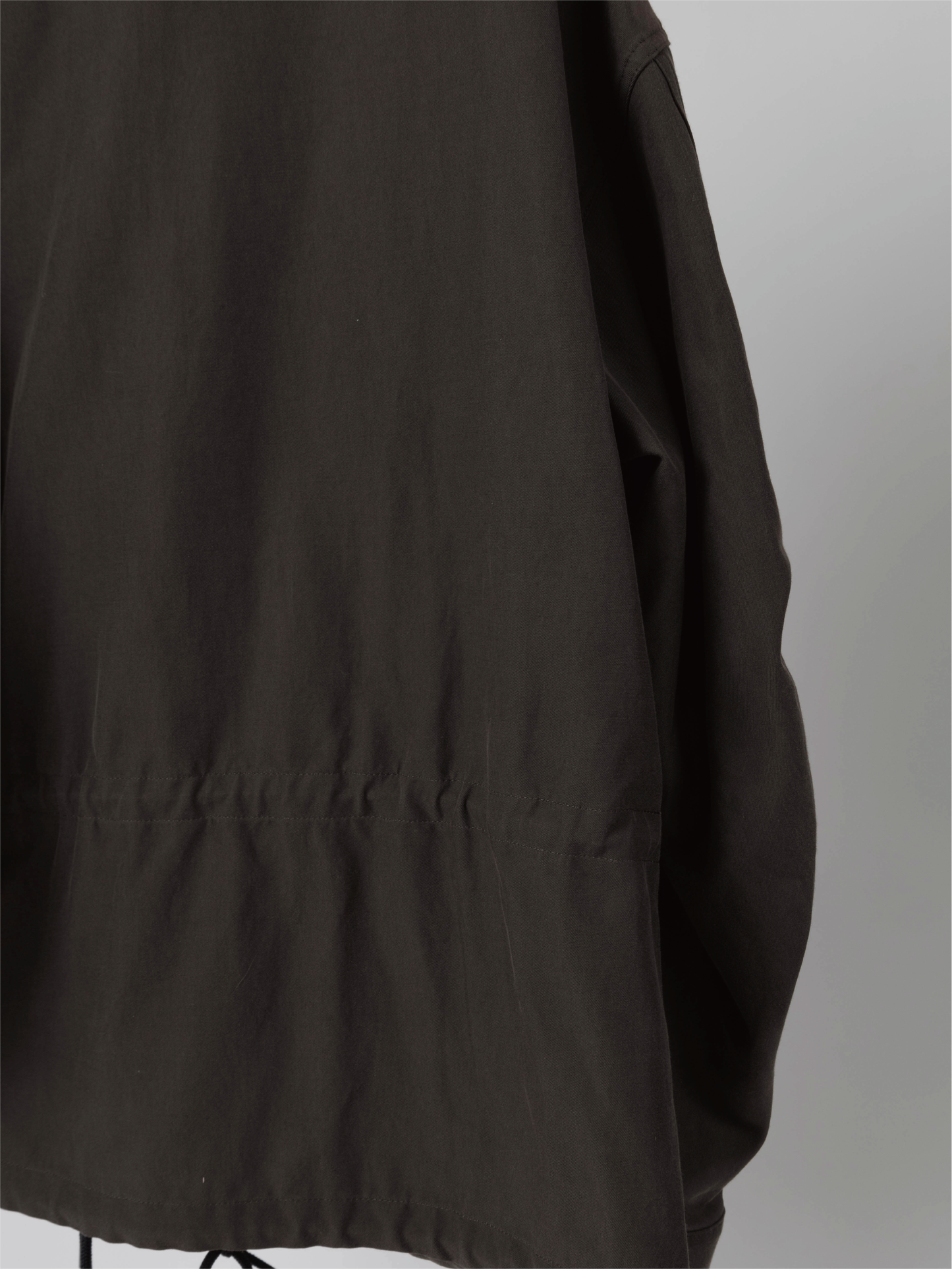 SILK/COTTON GABARGINE MILITARY JACKET|BROWN KHAKI