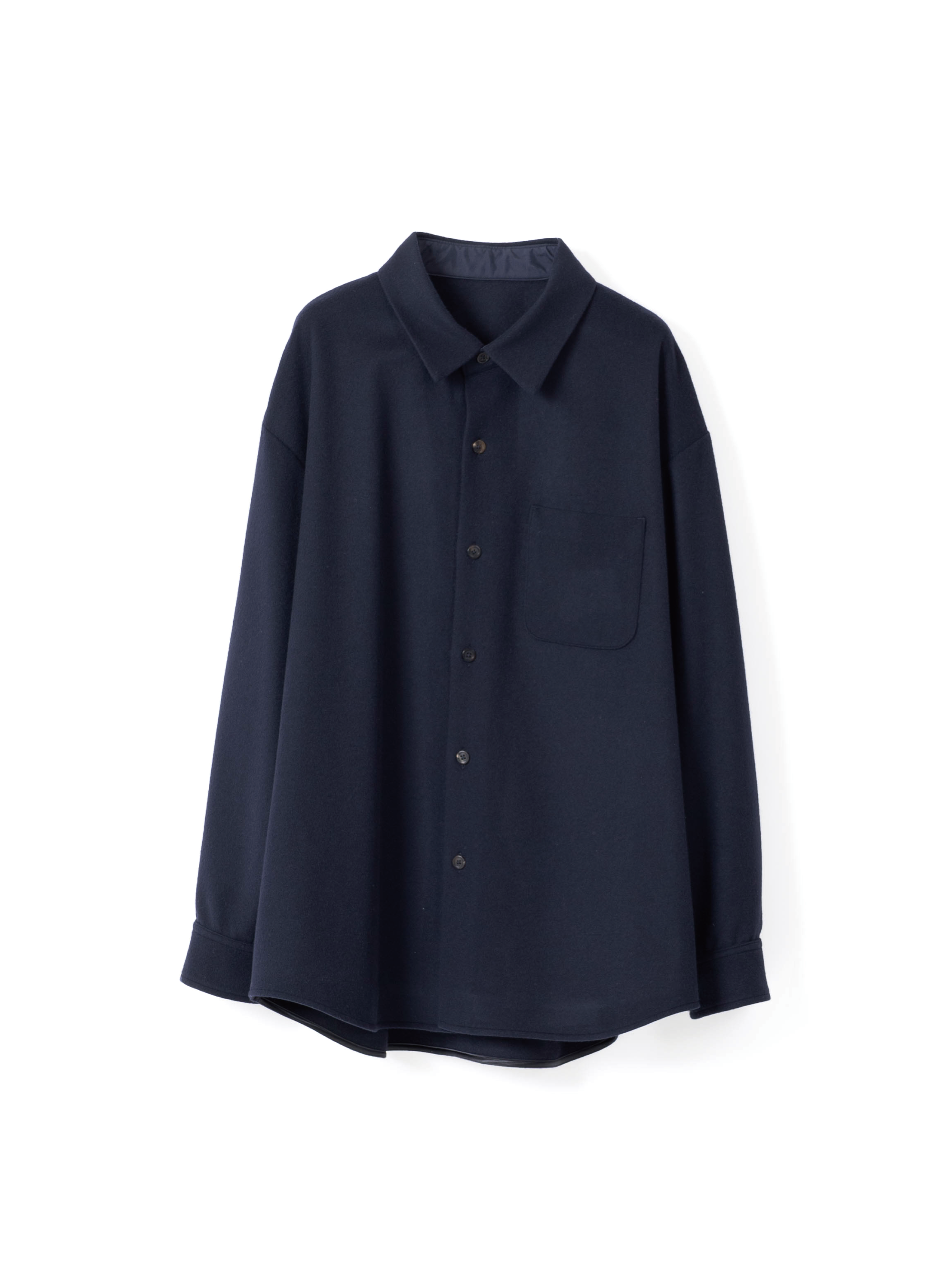 SUPER EXTRA FINE WOOL SHIRTS｜NAVY – Cornier