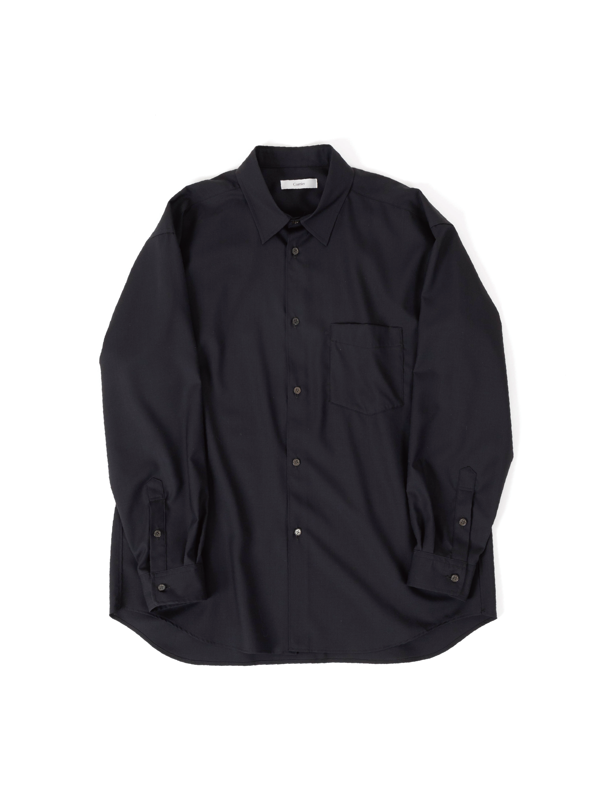 WORSTED WOOL SHIRTS｜FADED BLACK – Cornier