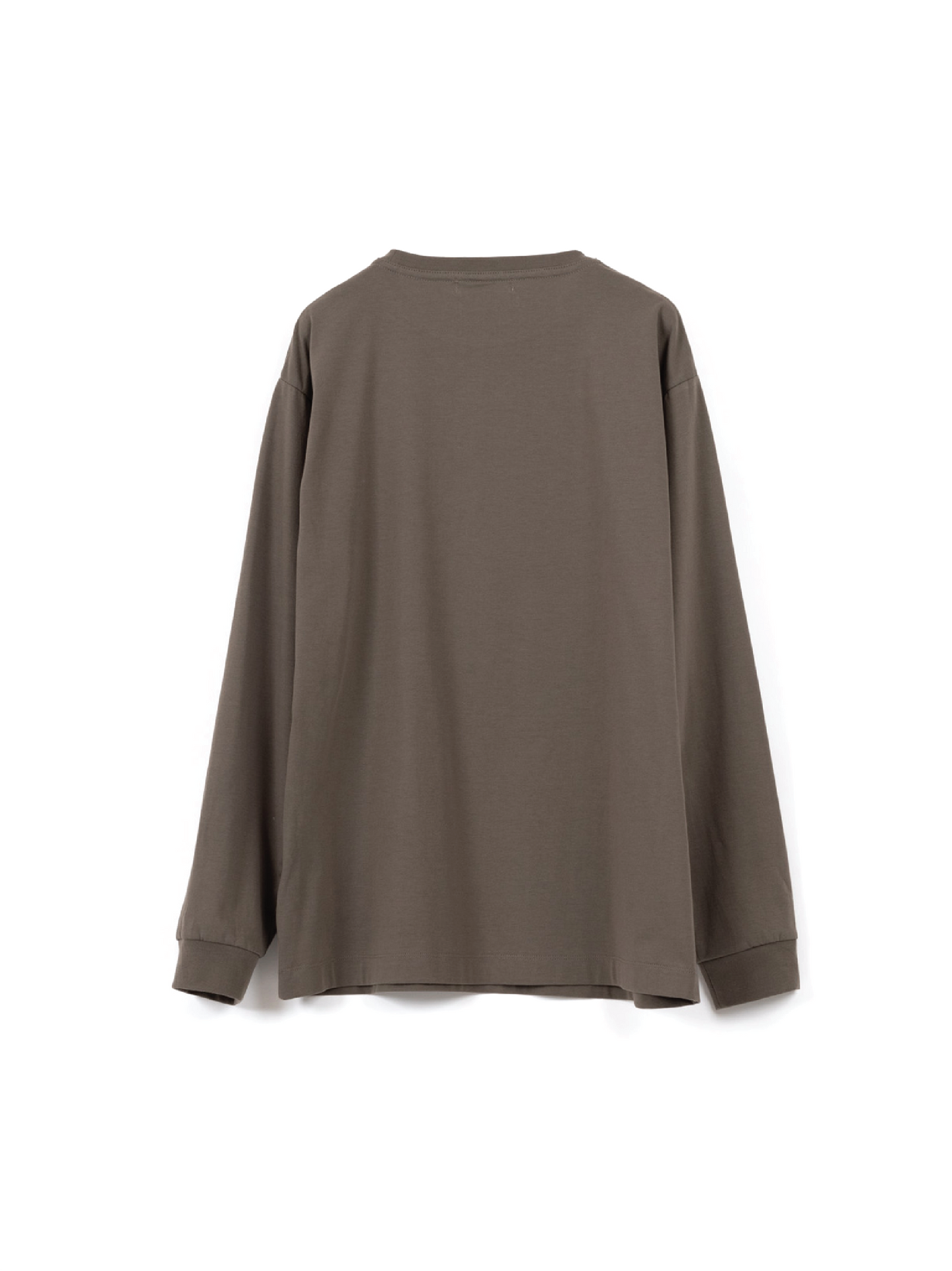 SUVIN COTTON HIGH GAUGE T-SHIRTS LONG SLEEVE |GREIGE