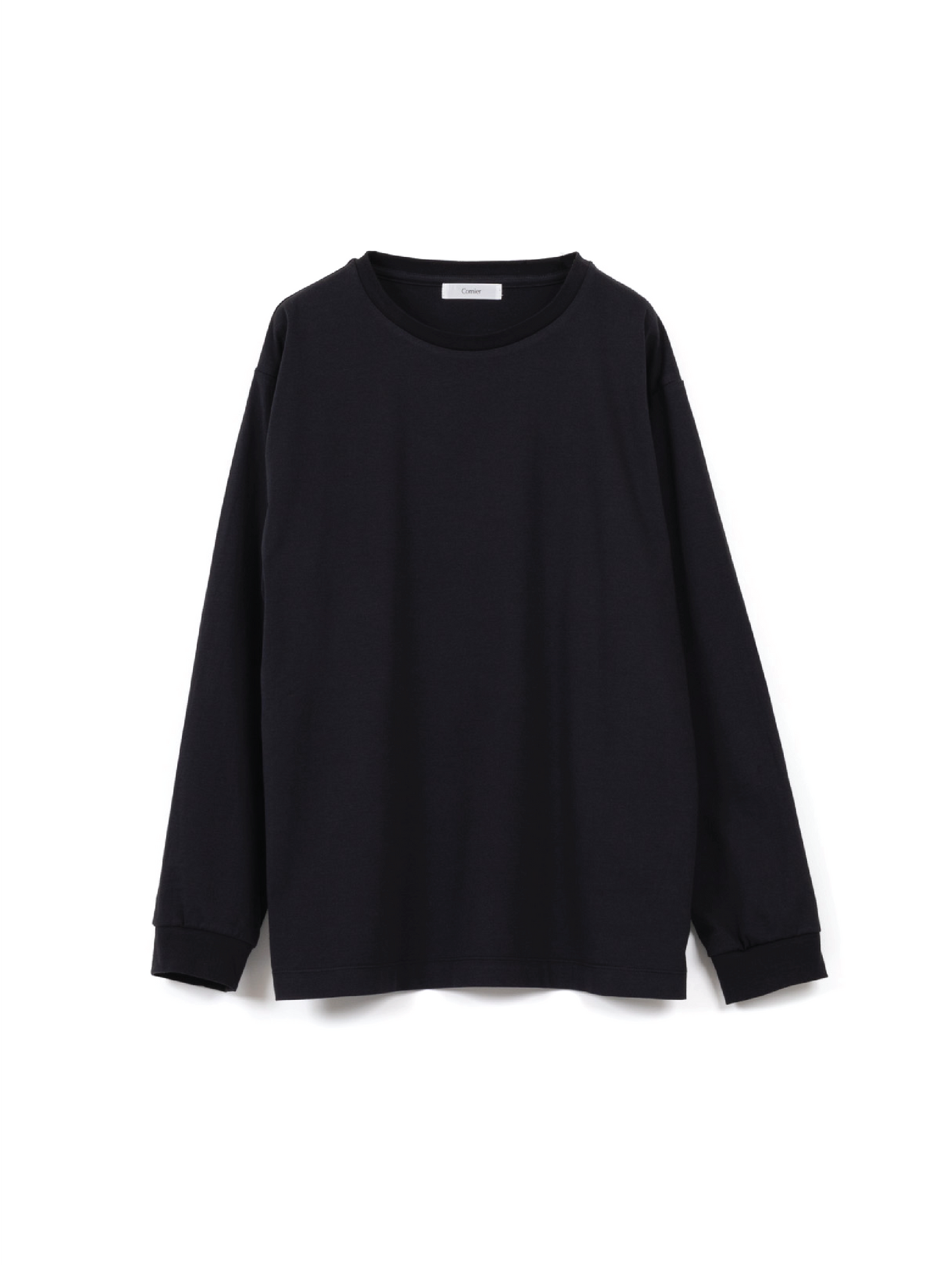 SUVIN COTTON HIGH GAUGE T-SHIRTS LONG SLEEVE |MATTE BLACK