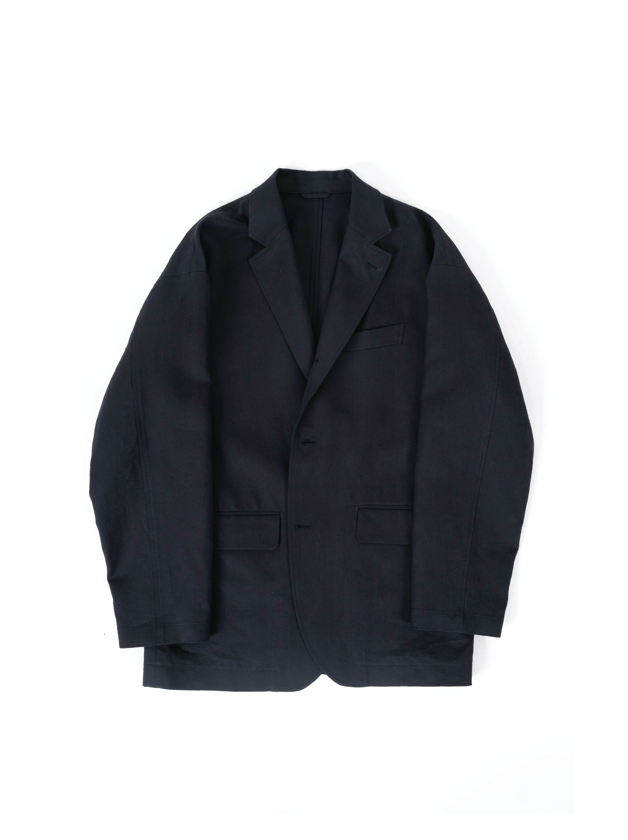 PAPER GABARGINE TAILORED JACKET｜FADED NAVY – Cornier