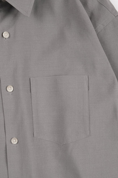 Super160's WOOL/PAPER SHIRTS｜GRAY