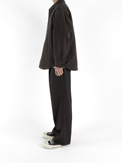 Model 176cm/62kg size M color DARK BROWN着用