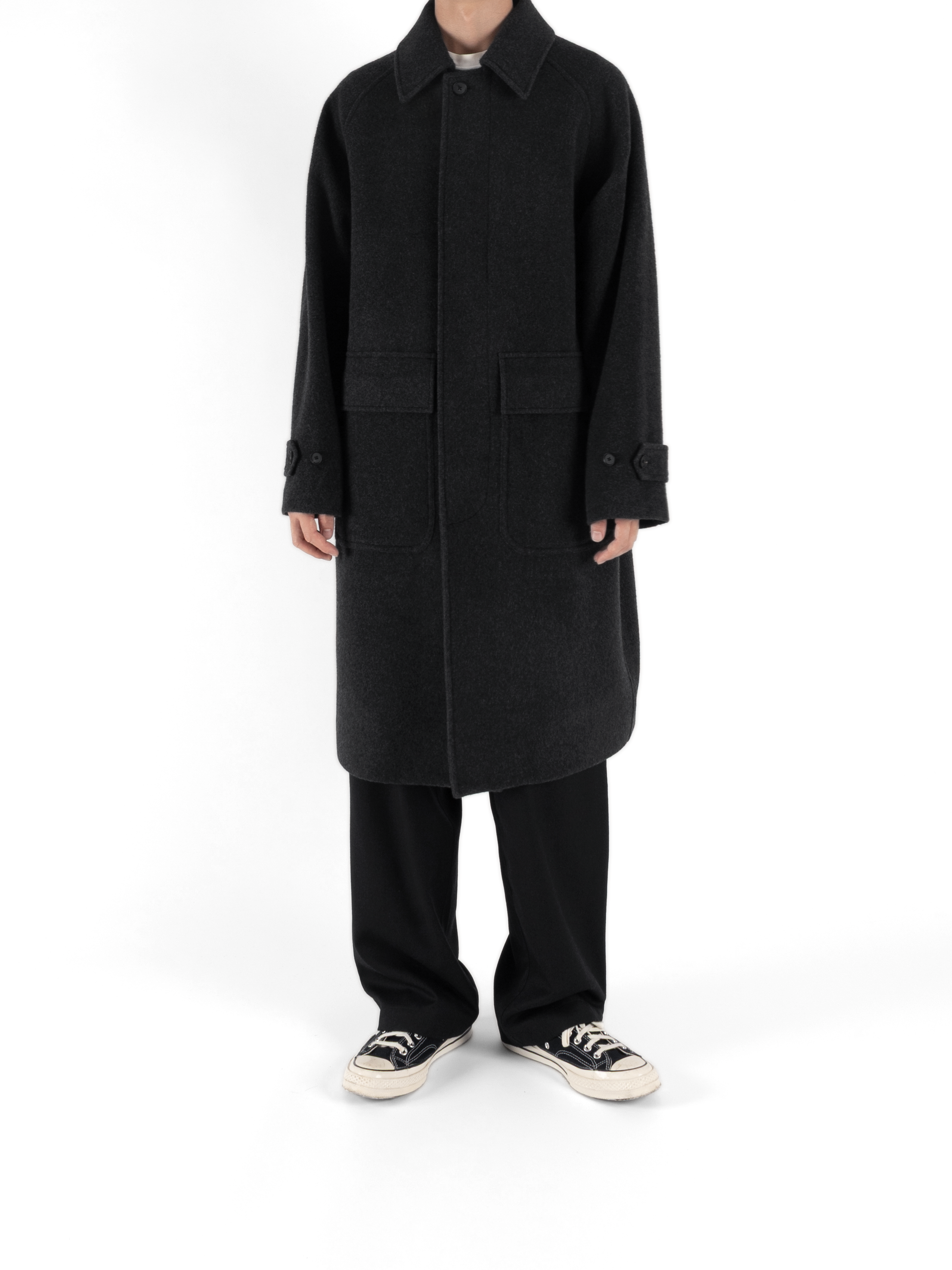 Model 176cm/62kg size M color TOP BLACK着用
