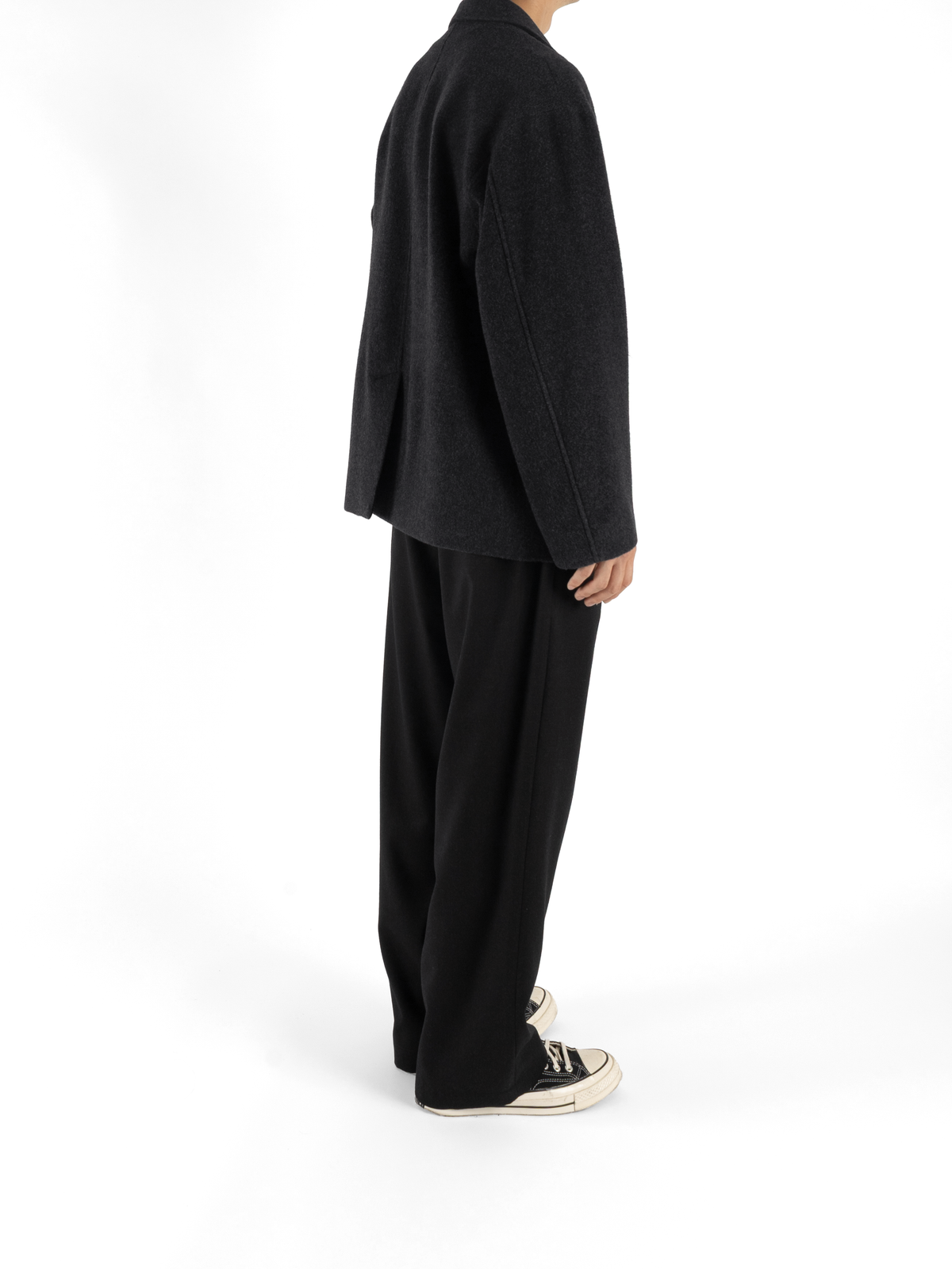 WOOL/CASHMERE MOSSER OVERSIZED JACKET|TOP BLACK – Cornier WOOL/CASHMERE MOSSER OVERSIZED JACKET|TOP BLACK – Cornier