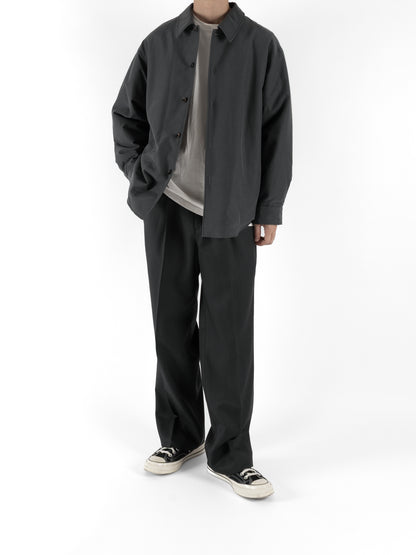 Model 176cm/62kg size M color BLUE GRAY着用