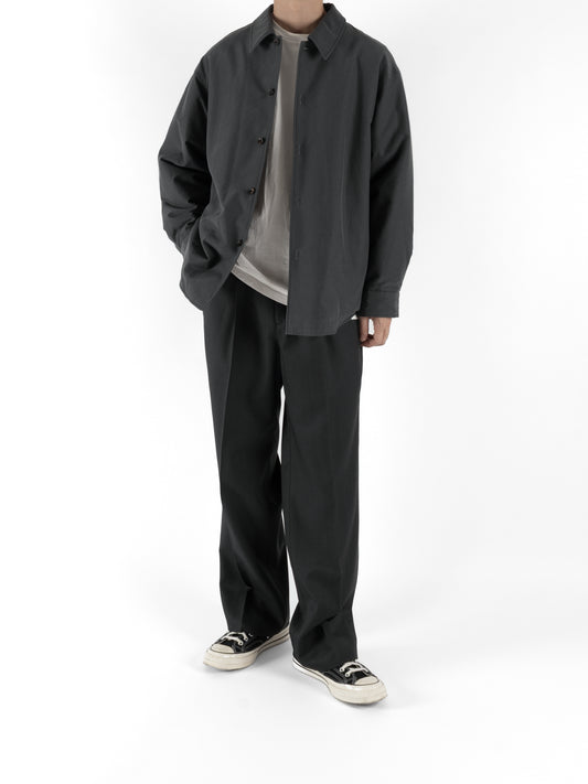 Model 176cm/62kg size M color BLUE GRAY着用