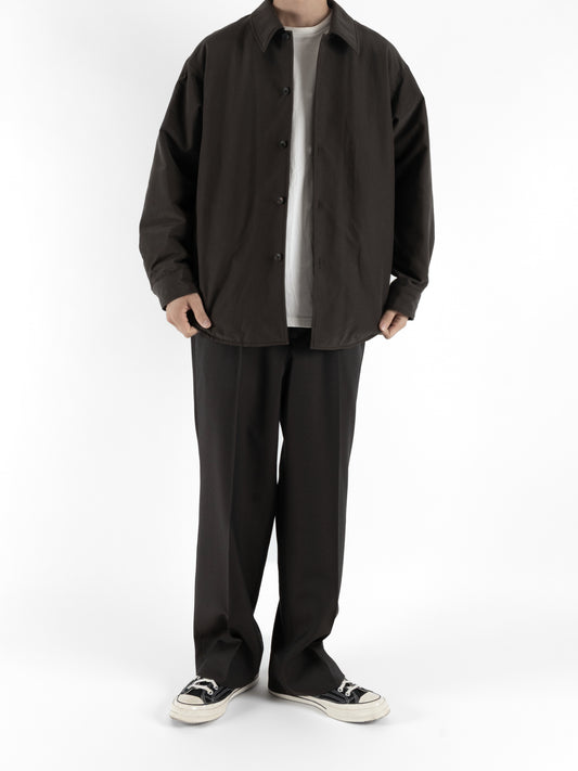 Model 176cm/62kg size M color DARK BROWN着用