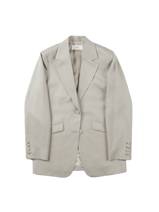 Super130's WOOL LIGHT GABARDINE TAILORED JACKET for WOMEN｜DUSTY BEIGE