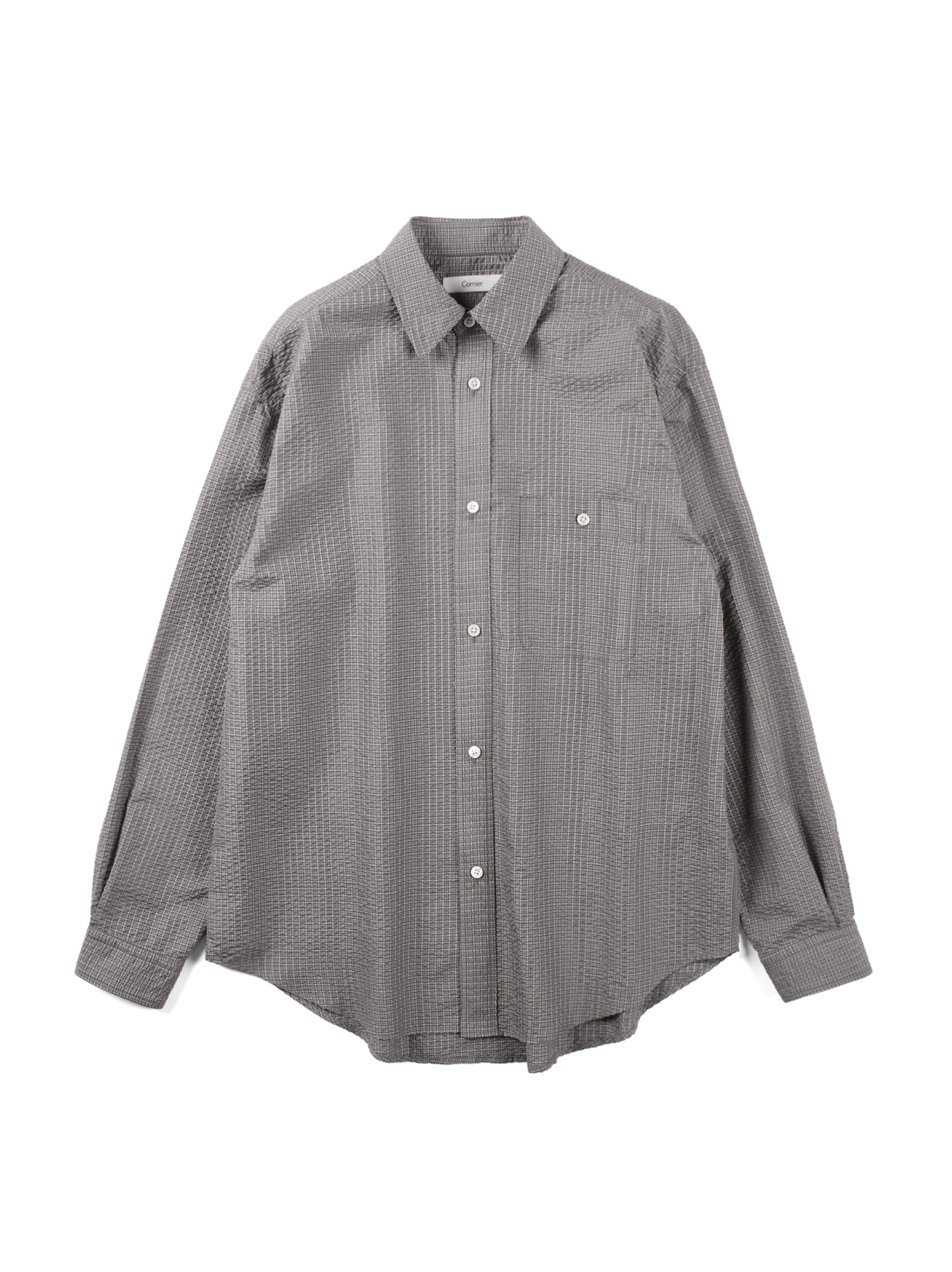 SILK SUCKER CHECK SHIRTS｜GRAY CHECK