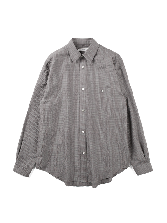SILK SUCKER CHECK SHIRTS｜GRAY CHECK