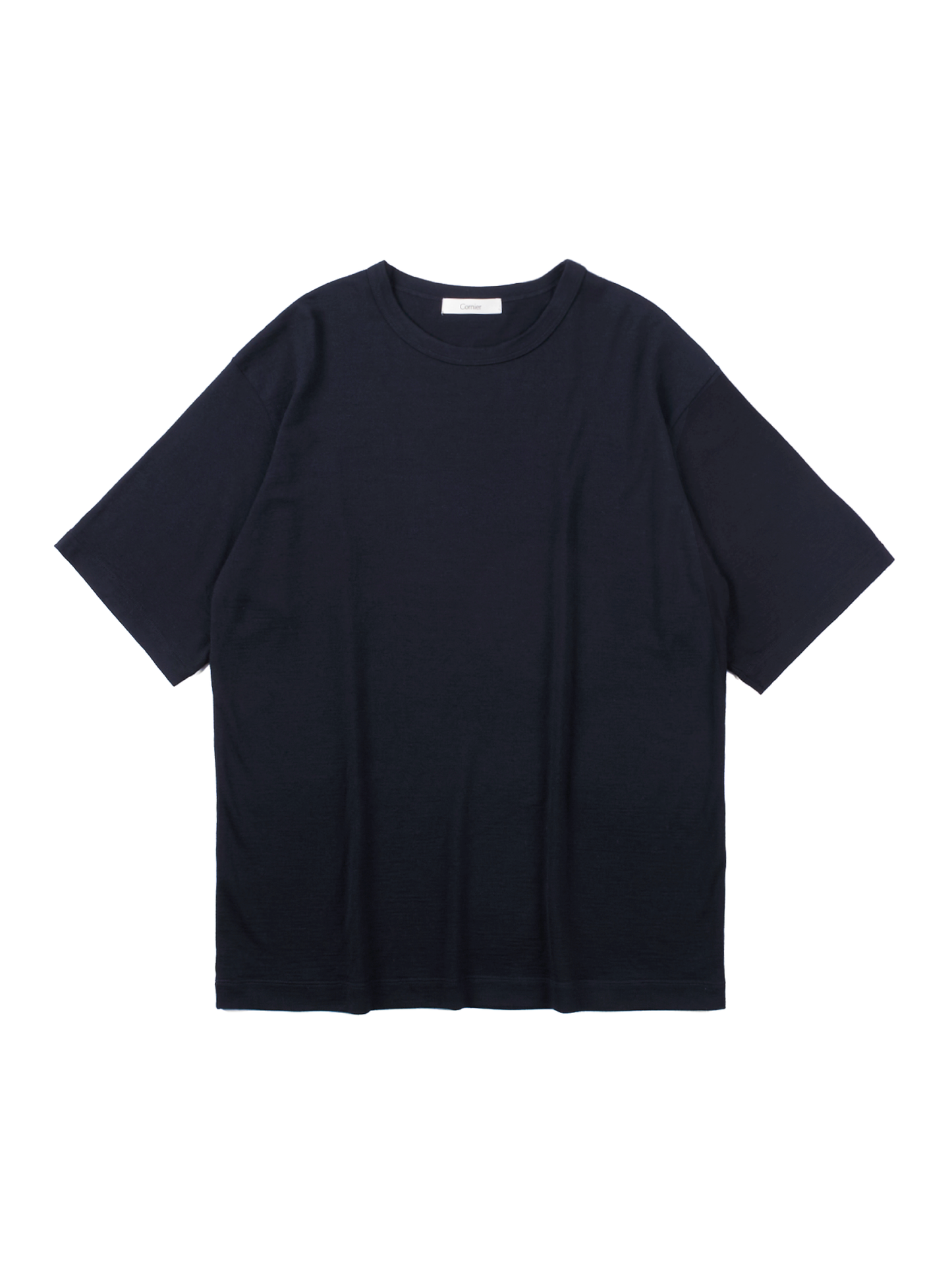 Super140's WORSTED WOOL T-SHIRTS｜DARK NAVY