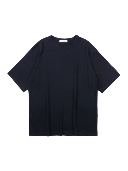 Super140's WORSTED WOOL T-SHIRTS｜DARK NAVY