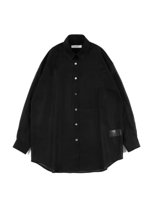 GV COTTON SHEER SHIRTS｜BLACK