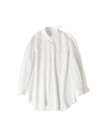 GV COTTON SHEER SHIRTS｜WHITE