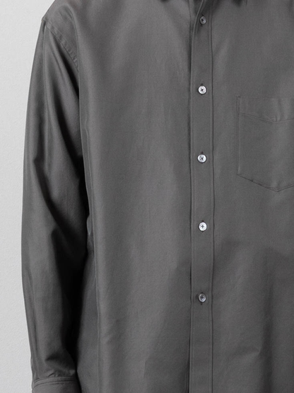 BRAZIL SILK/COTTON TWILL SHIRTS｜GRAY CHAMBRAY