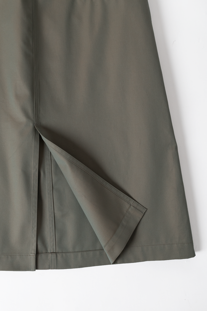 GIZA COTTON GABARGINE SKIRTS｜OLIVE