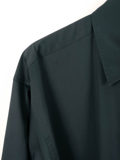 FINX COTTON TWILL REGULAR COLLAR SHIRTS｜DEEP GREEN