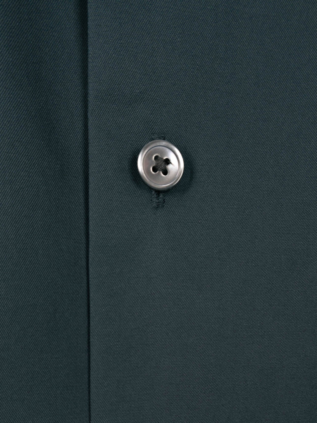 FINX COTTON TWILL REGULAR COLLAR SHIRTS｜DEEP GREEN