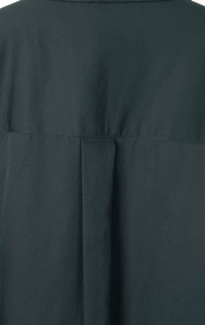 FINX COTTON TWILL REGULAR COLLAR SHIRTS｜DEEP GREEN